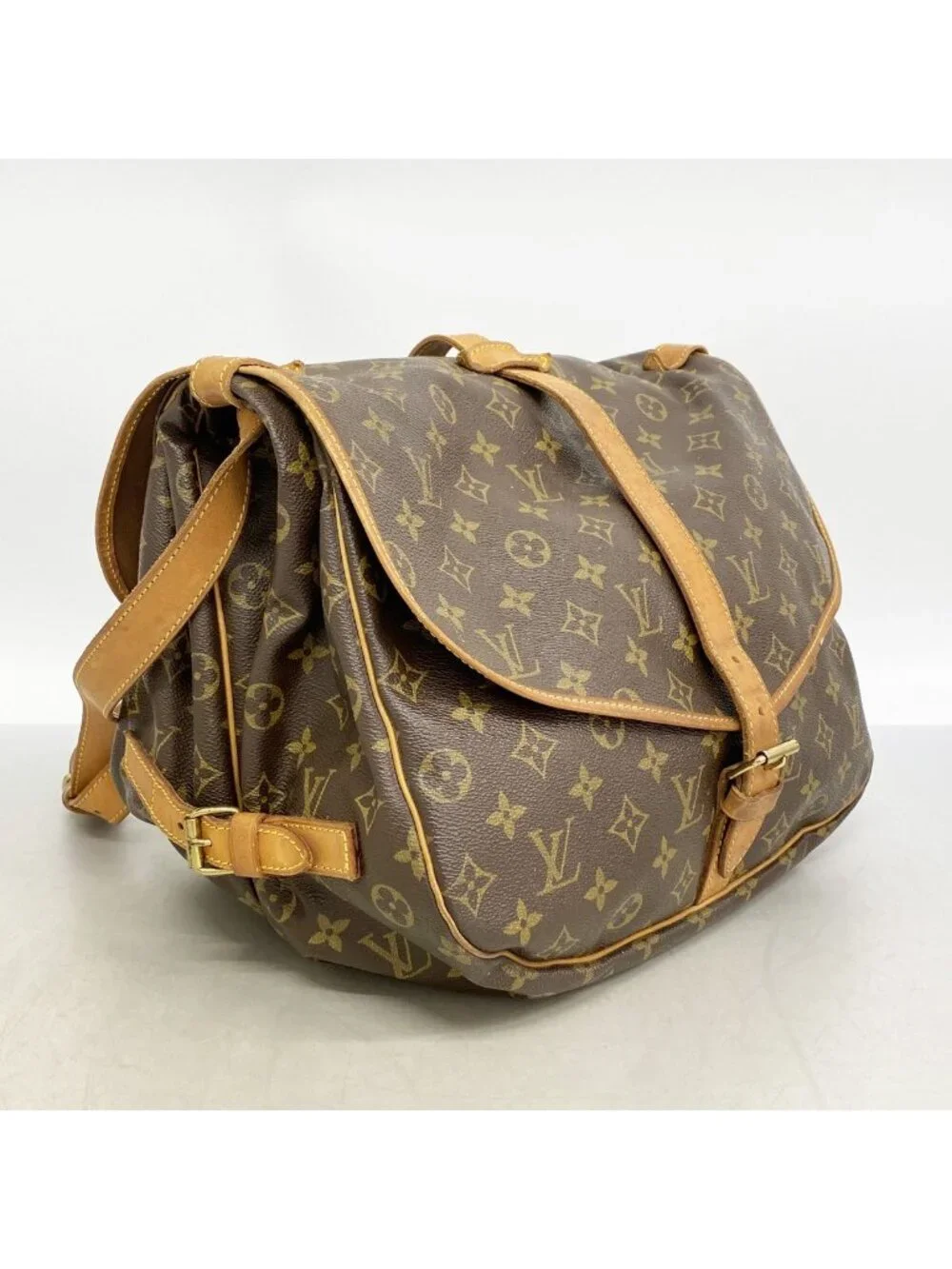 Louis Vuitton Shoulder Bag Monogram Saumur 35 Brown